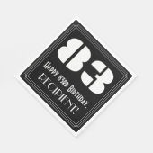 Serviette En Papier 83ème anniversaire : Art Déco Inspiré Look "83" +  (Coin)