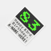 Serviette En Papier 83ème anniversaire - Nerdy / Geeky Style "83" & No (Coin)