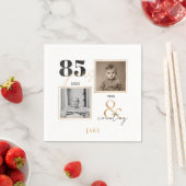 Serviette En Papier 85e anniversaire Alors et maintenant Photos (En situation)
