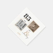 Serviette En Papier 85e anniversaire Alors et maintenant Photos (Coin)