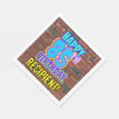 Serviette En Papier 85e anniversaire ~ Amusant, Graffiti urbain inspir (Coin)