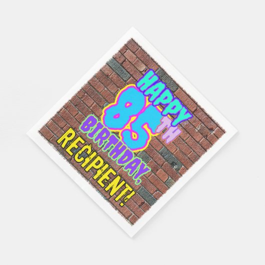 Serviette En Papier 85e anniversaire ~ Amusant, Graffiti urbain inspir (Coin)