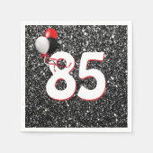 Serviette En Papier 85e anniversaire Ballons sur Parties scintillant n (Devant)