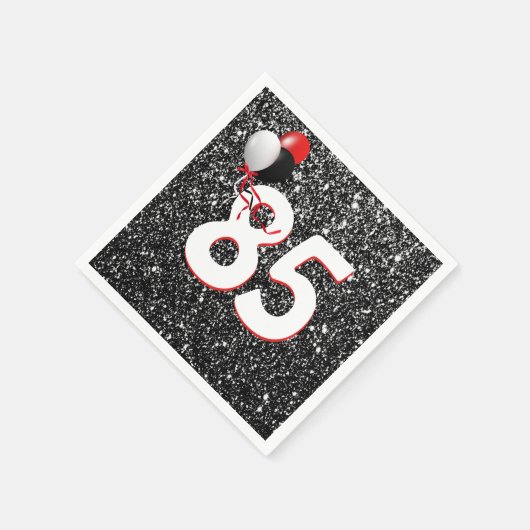 Serviette En Papier 85e anniversaire Ballons sur Parties scintillant n (Coin)