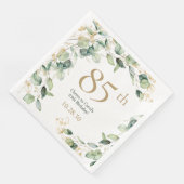 Serviette En Papier 85e anniversaire Eucalyptus (Coin)