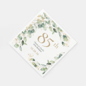 Serviette En Papier 85e anniversaire Eucalyptus (Coin)