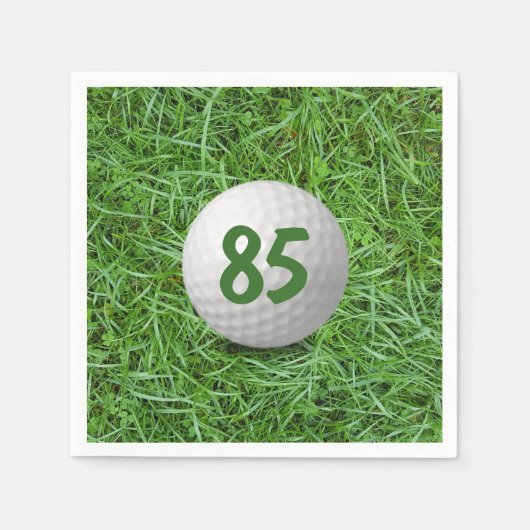 Serviette En Papier 85e anniversaire Golf Ball on Grass Napkins (Devant)