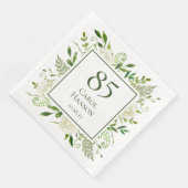 Serviette En Papier 85e anniversaire Hydrangeas blanches (Coin)