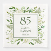 Serviette En Papier 85e anniversaire Hydrangeas blanches (Devant)