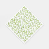 Serviette En Papier 85e anniversaire Numéro de fête Motif Vert/Blanc (Coin)