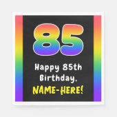 Serviette En Papier 85e anniversaire : Rainbow Spectrum # 85, Nom pers (Devant)