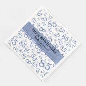 Serviette En Papier 85e anniversaire Random Number Motif Bleu/Blanc (Coin)