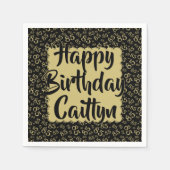 Serviette En Papier 85e anniversaire Random Number Motif Gold/Black (Devant)