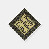 Serviette En Papier 85e anniversaire Random Number Motif Gold/Black (Coin)