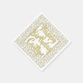 Serviette En Papier 85e anniversaire Random Number Motif Scallop Gold (Coin)