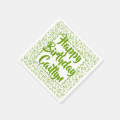 Serviette En Papier 85e anniversaire Random Number Motif Scallop Green (Coin)