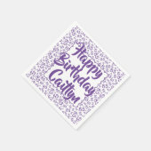 Serviette En Papier 85e anniversaire Random Number Motif Scallop Purpl (Coin)