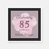 Serviette En Papier 85e anniversaire Rose papier serviettes (Devant)