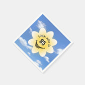 Serviette En Papier 85e anniversaire soleil et nuages d'été (Coin)