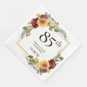 Serviette En Papier 85e anniversaire Tournesols (Coin)