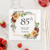 Serviette En Papier 85e anniversaire Tournesols (En situation)