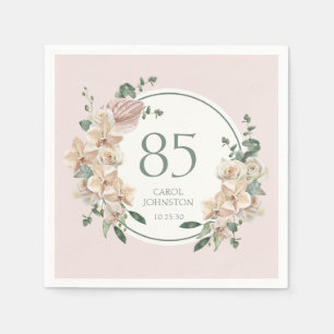 Serviette En Papier 85e anniversaire Tropical Floral