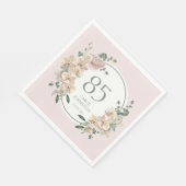 Serviette En Papier 85e anniversaire Tropical Floral (Coin)