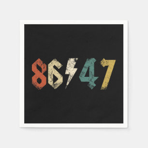 Serviette En Papier 8647 Anti Trump Retro Vintage 80s Rock Style