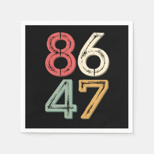 Serviette En Papier 86 47 Anti Trump Vintage 80s style rétro