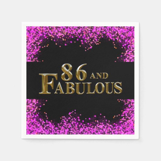 Serviette En Papier 86e anniversaire (Devant)