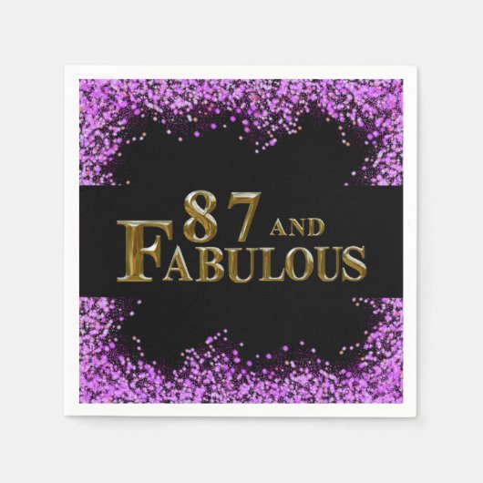Serviette En Papier 87e anniversaire (Devant)