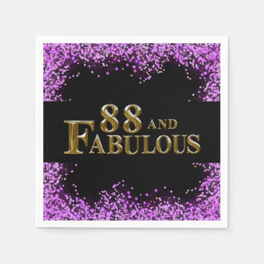 Serviette En Papier 88e anniversaire (Devant)