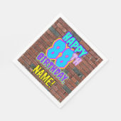 Serviette En Papier 88e anniversaire ~ Amusant, Graffiti urbain inspir (Coin)