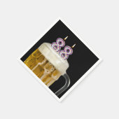 Serviette En Papier 88e Anniversaire Bière en noir (Coin)