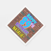 Serviette En Papier 89e anniversaire ~ Amusant, Graffiti urbain inspir (Coin)