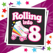 Serviette En Papier 8 Anniversaire Roller Skate 8 Anniversaire