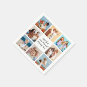 Serviette En Papier 8 Collage Photo Ajouter Votre Propre Voeux (Coin)