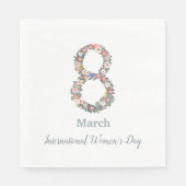 Serviette En Papier 8 mars Journée internationale de la femme (Devant)