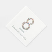 Serviette En Papier 8 mars Journée internationale de la femme (Coin)