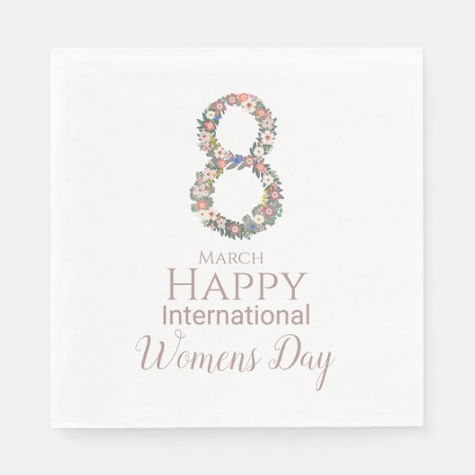 Serviette En Papier 8 mars Journée internationale des femmes (Devant)