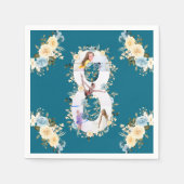 Serviette En Papier 8e anniversaire Turquoise photo Collage Blue Jello (Devant)
