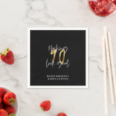 Serviette En Papier 90 ans en or (En situation)
