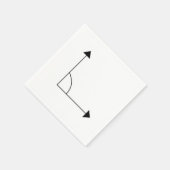Serviette En Papier 90° Parti mathématique de l'angle droit (Coin)