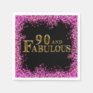 Serviette En Papier 90e anniversaire