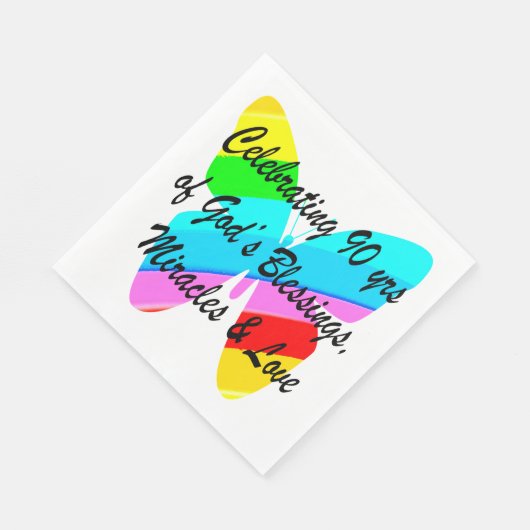 SERVIETTE EN PAPIER 90E ANNIVERSAIRE (Coin)