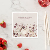 Serviette En Papier 90e anniversaire Citrouille Fleur sauvage personna (En situation)