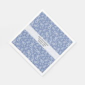 Serviette En Papier 90e anniversaire Cool Numéro Motif Bleu/Blanc (Coin)