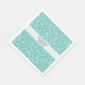 Serviette En Papier 90e anniversaire Cool Numéro Motif Turquoise/blanc (Coin)