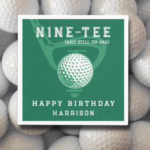 Serviette En Papier 90e Anniversaire de la fête de golf Thème moderne
