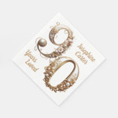 Serviette En Papier 90e anniversaire Elegant Party (Coin)